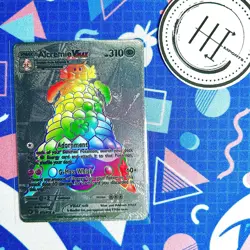 PokÃ©mon Alcremie VMax Silver Foil Holo Textured Fan Art Card Nintendo - Image 1