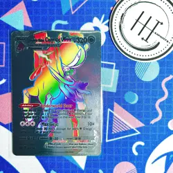 PokÃ©mon Shadow Rider Calyrex VMax Silver Foil Holo Textured Fan Art Card - Image 1