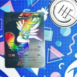 PokÃ©mon Cinderace VMax Silver Foil Holo Textured Fan Art Card Nintendo - Image 1