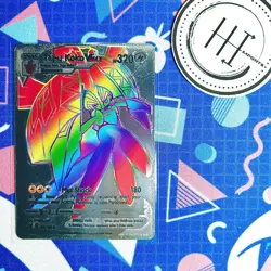 PokÃ©mon Tapu Koko Vmax Silver Foil Holo Textured Fan Art Card Nintendo - Image 1