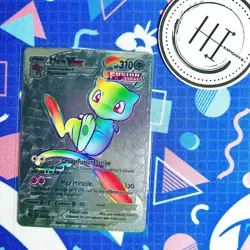 PokÃ©mon Mew VMax Silver Foil Holo Textured Fan Art Card Nintendo - Image 1