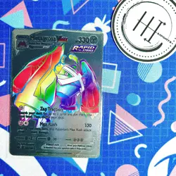 PokÃ©mon Metagross VMax Silver Foil Holo Textured Fan Art Card Nintendo - Image 1