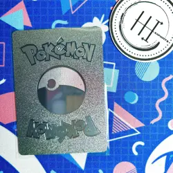 PokÃ©mon Ice Rider Calyrex VMax Silver Foil Holo Textured Fan Art Card - Image 2