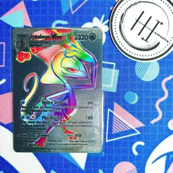 PokÃ©mon Inteleon VMax Silver Foil Holo Textured Fan Art Card Nintendo - Image 1