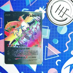 PokÃ©mon Moltres Zapdos Articuno GX Silver Foil Holo Textured Fan Art Card - Image 1