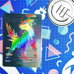PokÃ©mon Boltund VMax Silver Foil Holo Textured Fan Art Card Nintendo - Image 1