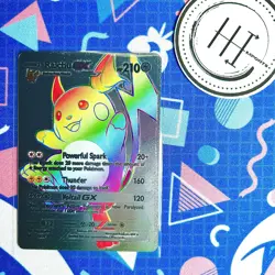 PokÃ©mon Raichu GX Silver Foil Holo Textured Fan Art Card Nintendo - Image 1