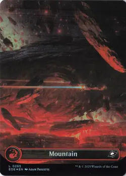 Mountain (0265) (Borderless) Edge of Eternities FOIL - NM MTG EOE - Image 1