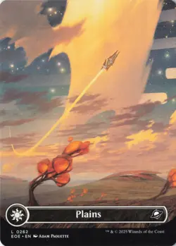 Plains (0262) (Borderless) Edge of Eternities Regular - NM MTG EOE - Image 1
