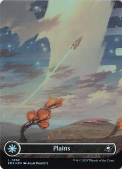 Plains (0262) (Borderless) Edge of Eternities Foil - NM MTG EOE - Image 1