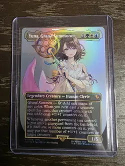 Yuna, Grand Summoner Commander: Final Fantasy MTG - Borderless Foil - Image 1