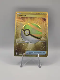 Pokemon TCG Nest Ball 255/198 SV01 Scarlet & Violet Base Set Gold NM/Mint - Image 1