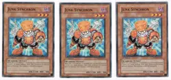 Yugioh Junk Synchron DP08-EN001 Common 1st Ed VLP x3 - Image 1