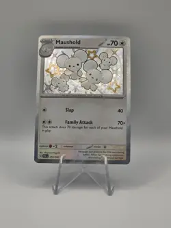Pokemon TCG Maushold 210/091 Paldean Fates Baby Shiny Secret Rare Card NM/Mint - Image 1