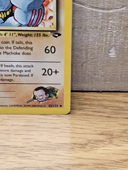 Giovanni's Machoke 42/132 1st Edition Gym Challenge Non-Holo Pokemon Card TCG - Image 6