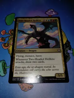 1x Two-Headed Hellkite Non Foil Rare #14 MTG NM DMC - Image 1