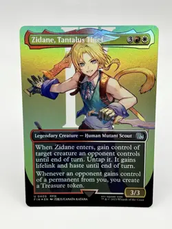 Magic MTG Final Fantasy Zidane, Tantalus Thief 0405 Borderless Foil NM - Image 1