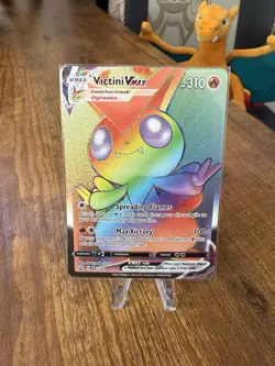 2021 Pokemon SWSH Victini VMAX (Secret) Rare 165/163 Battle Styles Full Art NM! - Image 1
