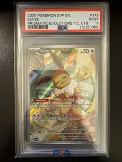 Pokemon Center Eevee Exclusive Stamped 173 Prismatic Evolutions Promo PSA 9 - Image 1