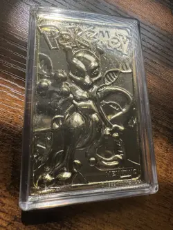 1999 Burger King Limited Edition Pokemon Trading Card 23K Gold Plated Mewtwo - Image 1