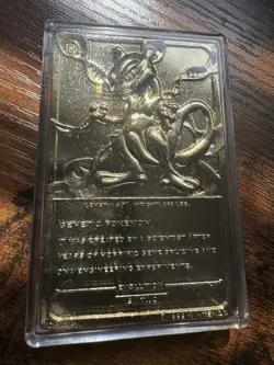 1999 Burger King Limited Edition Pokemon Trading Card 23K Gold Plated Mewtwo - Image 2