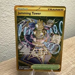 Pokémon TCG Jamming Tower Hyper Rare Gold Card 243/182 Destined Rivals Mint - Image 12