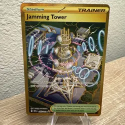 Pokémon TCG Jamming Tower Hyper Rare Gold Card 243/182 Destined Rivals Mint - Image 2