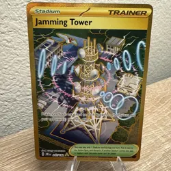 Pokémon TCG Jamming Tower Hyper Rare Gold Card 243/182 Destined Rivals Mint - Image 3