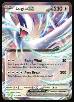 Lugia ex 017/034 Pokemon: Trading Card Game Classic Holo Near Mint - Image 1