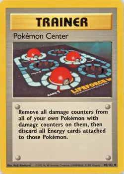 Pokémon TCG Trainer Pokémon Center #85/102 Base Set Non-Holo 1999 NM Near Mint - Image 1
