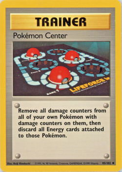 Pokémon TCG Trainer Pokémon Center #85/102 Base Set Non-Holo 1999 NM Near Mint - Image 3