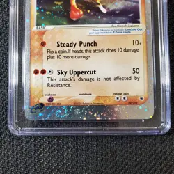 PSA 8 NM-MINT Hitmonchan ex EX Ruby & Sapphire 98/109 Pokemon With Swirls - Image 7