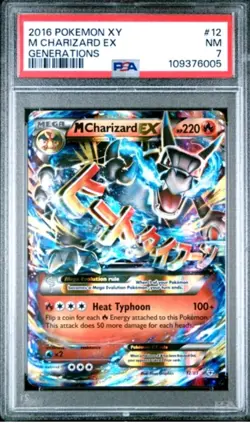 2016 Pokémon XY M Charizard EX Full Art Generations #12 PSA 7 NM🔥 - Image 1
