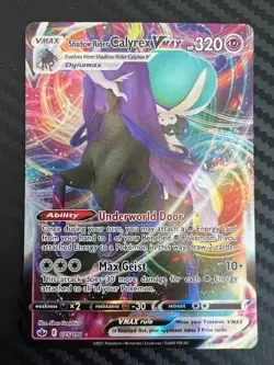 Pokémon TCG Shadow Rider Calyrex VMAX Sword & Shield Chilling Reign 075/198 NM - Image 1