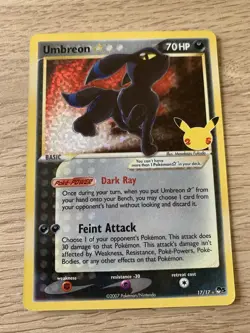 Umbreon Gold Star 17/17 Celebrations Classic Collection Pokemon Card - Image 17