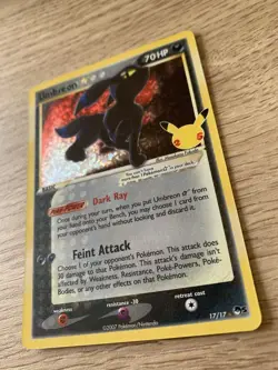 Umbreon Gold Star 17/17 Celebrations Classic Collection Pokemon Card - Image 8