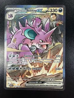 2025 Pokemon SV Team Rocket's Nidoking Special Illustration Rare #233/182 - Image 1