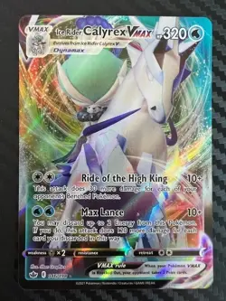 Pokemon TCG Ice Rider Calyrex VMAX Chilling Reign 046/198 NM - Image 1
