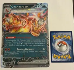 Pokémon TCG Charizard EX Jumbo Oversized Lenticular Promo Card 2025 SVP196 - Image 1