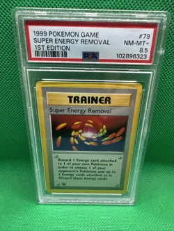 1999 Pokemon Game Base Super Energy Removal 1st Edition Shadowless PSA 8.5 NM-MT - Image 12