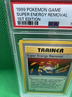 1999 Pokemon Game Base Super Energy Removal 1st Edition Shadowless PSA 8.5 NM-MT - Image 2