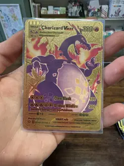 Lot Of 20 Golden Pokemon Fan Art Cards • Charizard, Pikachu, Lapras - Image 26