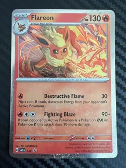 Pokemon TCG SV Promos 167 Flareon Cosmo Holo NM - Image 3