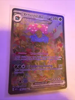 PokÃ©mon TCG Venusaur EX Full Art Holo Card 198/165 Scarlet & Violet 151 Series - Image 2