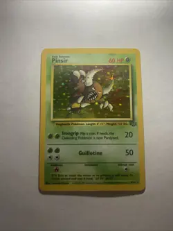 PokÃ©mon TCG Pinsir Holo Rare Card 9/64 Jungle Unlimited Vintage 1999 Pre-owned - Image 1