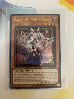 Yugioh! 1x Maliss  P  White Rabbit CRBR-EN015 Ultra Rare 1st Ed NM - Image 1