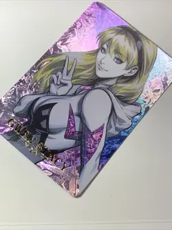 Gwen Stacy Spider Girl Goddess Anime Waifu Holo Art Card ACG Carddass Sexy Man - Image 3