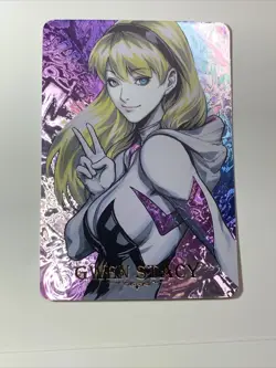 Gwen Stacy Spider Girl Goddess Anime Waifu Holo Art Card ACG Carddass Sexy Man - Image 7