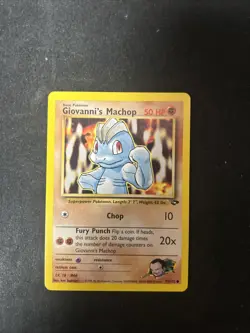 Pokemon Card Giovanni's Machop - 72/132 Gym Challenge Unlimited Common D1 - Image 3