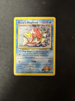 Unlimited Gym Challenge Misty’s Magikarp 88/132 Pokemon Card WOTC Vintage - Image 1